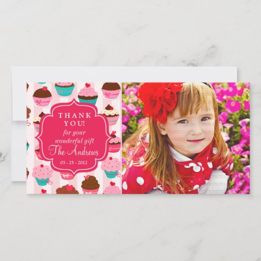 Petits gâteaux roses modernes tout Merci (Devant)