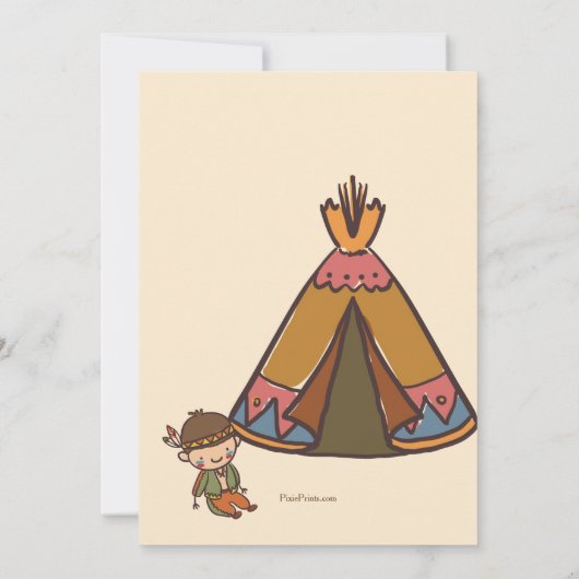 Petits Indiens Invitation (Dos)