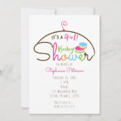 Petits Macarons Girl Baby Shower Invitations (Devant)