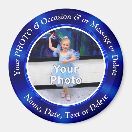 Petits Magnets PHOTO pour frigo, PERSONNALISÉ (Devant)