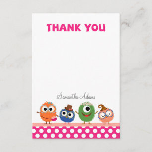 Petits monstres Cartes de remerciements