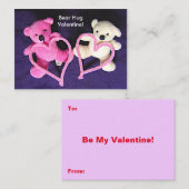 Petits Nounours et Coeurs Valentine Cartes pour en (Devant / Derrière)