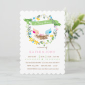 Petits oeufs roses| Invitation à la douche pour fi (Debout devant)