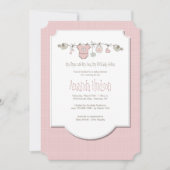 Petits oiseaux Clothesline Invitation (Devant)