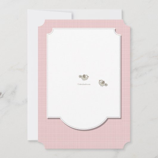 Petits oiseaux Clothesline Invitation (Dos)