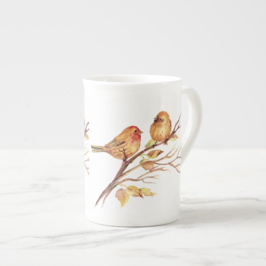 Petits Oiseaux De Bruant, Mug De Chine Osseuse (Devant droit)