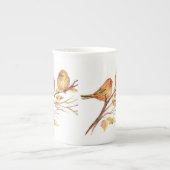 Petits Oiseaux De Bruant, Mug De Chine Osseuse (Devant)