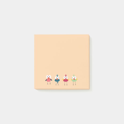 Petits oiseaux Notes Post-it® 7,5 cm x 7,5 cm (Devant)