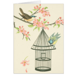 Petits oiseaux perchés sur une branche et sur une 