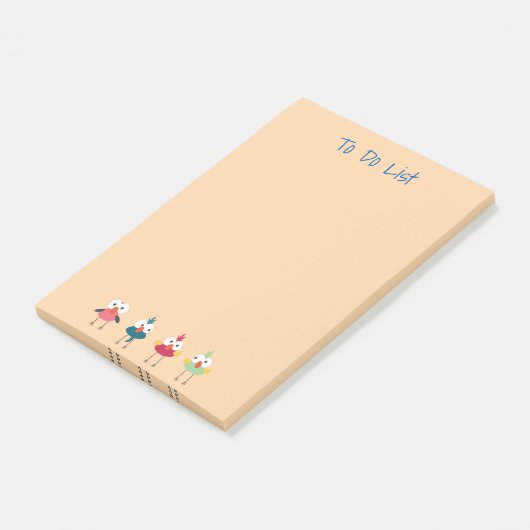 Petits oiseaux Post-it® Notes 4 x 6 (Incliné)