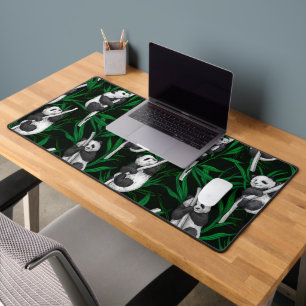 Petits panda sur vert foncé