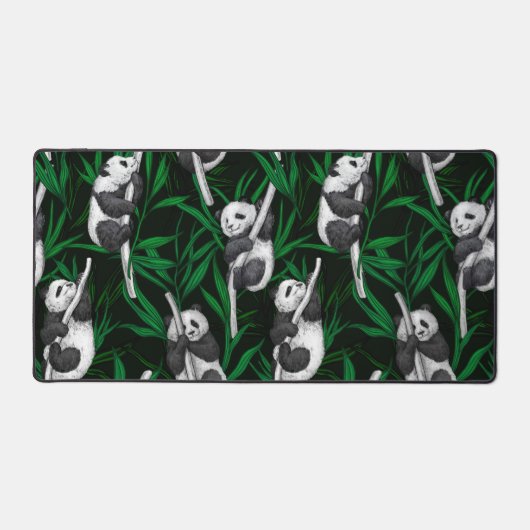 Petits panda sur vert foncé (Recto)