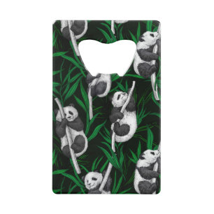 Petits panda sur vert foncé
