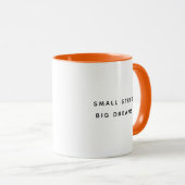 Petits pas grands rêves mug moderne bicolore (Devant droit)