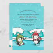 Petits Pingouins Invitation aux Patineurs (Devant / Derrière)