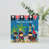 Petits pirates Enfants Pirates Invitation d'annive (Debout devant)