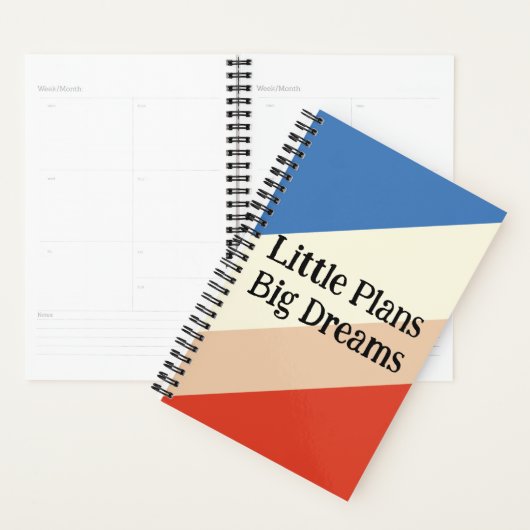 Petits Plans, Grands Rêves – Planificateur Rétro à (Devant avec enveloppe)
