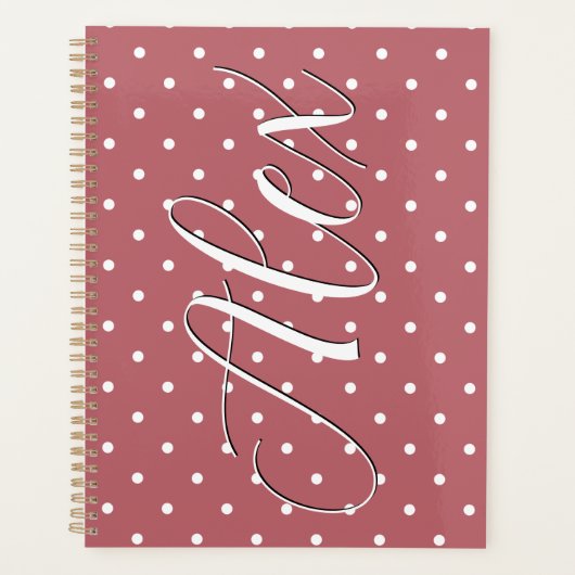 Petits points polka rose blush blanc (Devant)