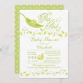 Petits Pois Dans Un Baby shower De Pod Invitation (Devant / Derrière)