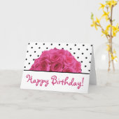 Petits Pois noirs / Roses roses roses rose Carte d (Fleur jaune)