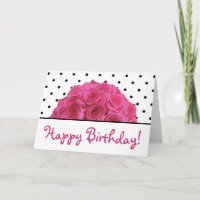 Petits Pois noirs / Roses roses roses rose Carte d