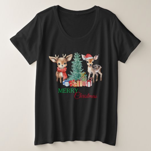 Petits rennes Fawn Père Noël Joyeux Noël (Design devant)