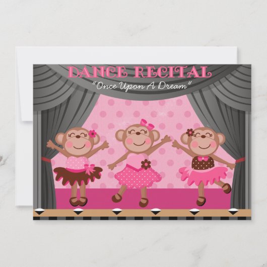 Petits singes Danse Contre Invitations (Devant)