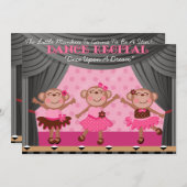 Petits singes Danse Contre Invitations (Devant / Derrière)