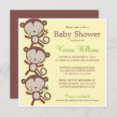 PETITS SINGES DE SURPRISE| INVITATION BABY SHOWER (Devant / Derrière)