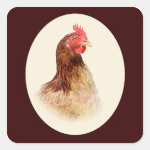 Petits Stickers Hen Brown