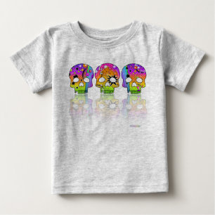 Petits T-shirts pour bébés - POP ART SKULLS