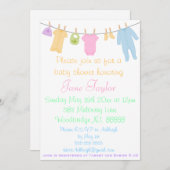 Petits vêtements Bébé Douche Invitations (Devant / Derrière)