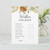 Petits Voeux Citrouilles Pour Baby shower Carte De (Debout devant)