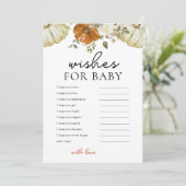 Petits Voeux Citrouilles Pour Carte Baby shower (Debout devant)