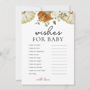 Petits Voeux Citrouilles Pour Carte Baby shower