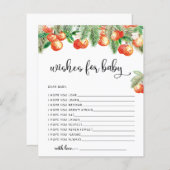 Petits voeux d'hiver pour carte bébé (Devant / Derrière)