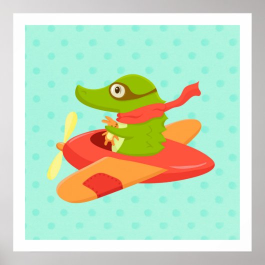 Petits Voyageurs : affiche de crocodile volant (Devant)