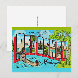 Petoskey Michigan Groet Ansichtkaart Briefkaart