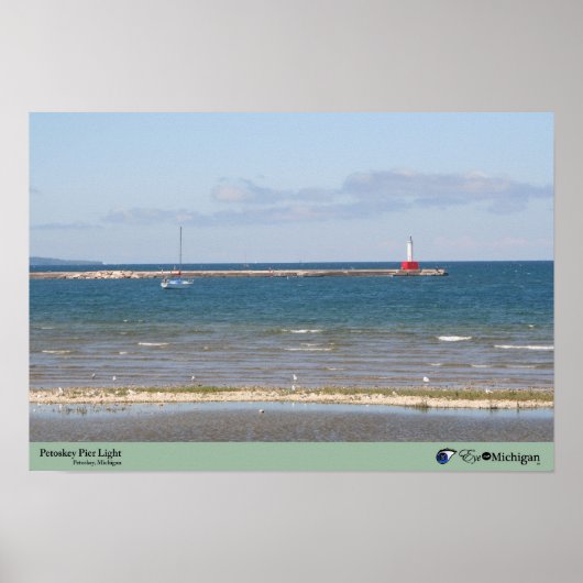 Petoskey Pier Light - Michigan Poster (Voorkant)