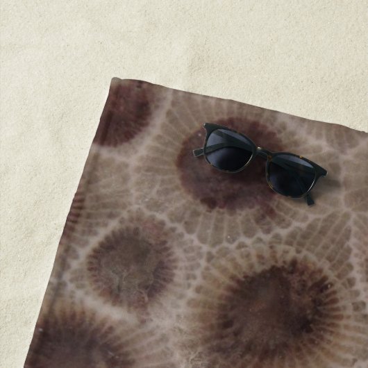 Petoskey Stone Michigan staat steen fossiel Strandlaken (In situ)