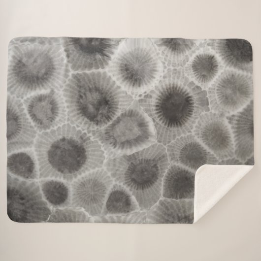 Petoskey Stone Pattern Sherpa Deken (Voorkant (horizontaal))