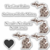 Petoskey Stone - Smith met de Mitten Sticker (Voorkant)