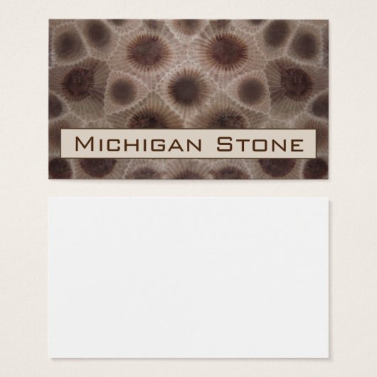 Petoskey Stone Visitekaartje (Voorkant /achterkant)