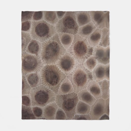 Petoskey Stones | Staatsteen Michigan Fleece Deken (Voorkant)