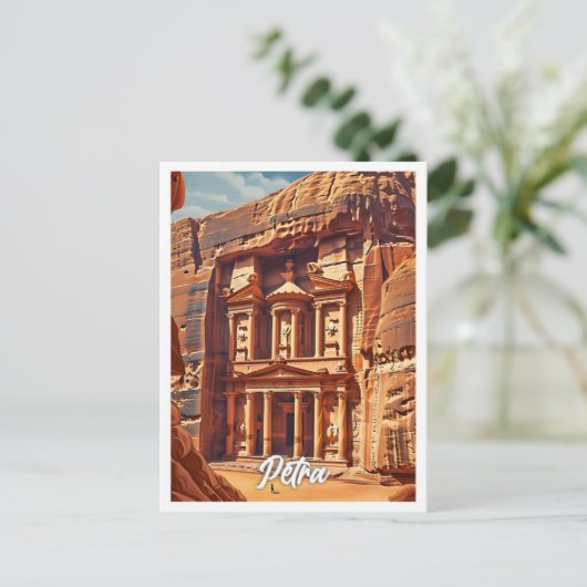 Petra Jordan Artistieke reisillustratie Briefkaart (Staand voorkant)