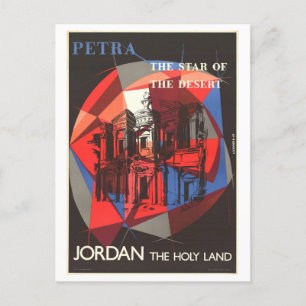 Petra Jordan "Holy Land" Reisposter Briefkaart