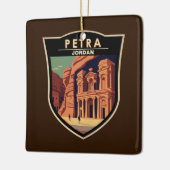 Petra Jordan Travel Art  Keramisch Ornament (Links)