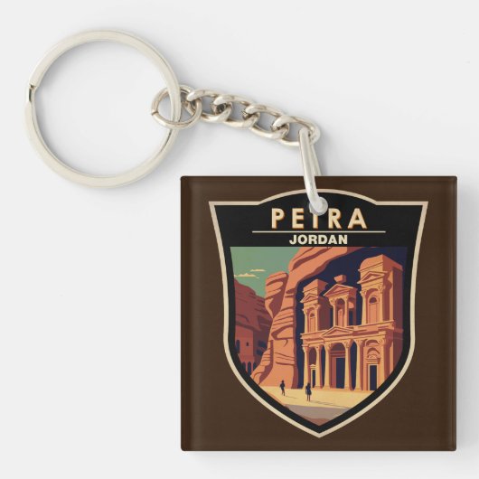 Petra Jordan Travel Art  Sleutelhanger (Voorkant)