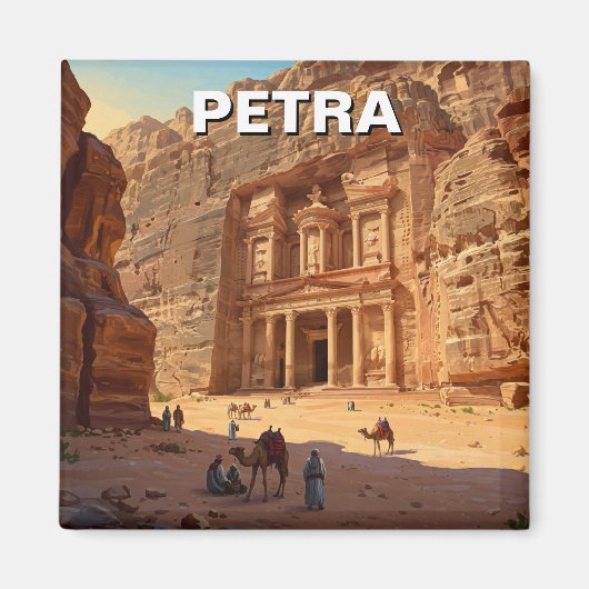 Petra Jordan Travel Magneet (Voorkant)