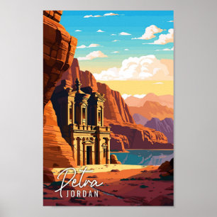 Petra Jordan vintage reiskunst illustratie Poster